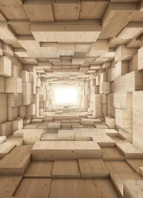 Notranje okensko senčilo 3D lesena luknja