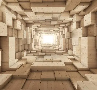 Notranje okensko senčilo 3D lesena luknja