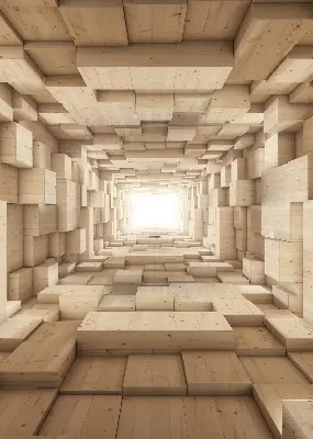 Notranje okensko senčilo 3D lesena luknja