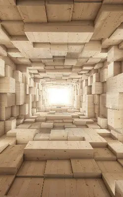 Notranje okensko senčilo 3D lesena luknja