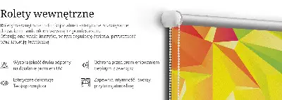 Notranje senčilo za okno Barvit vzorec origamija