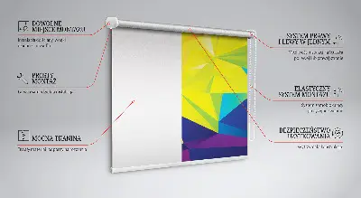 Notranje senčilo za okno Barvit vzorec origamija