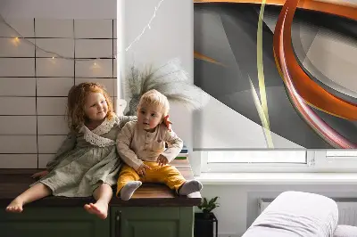 Tekstilno senčilo Vzorec oranžnih črt