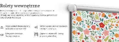 Notranje okensko senčilo Poslikane rože