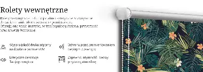 Notranje okensko senčilo Tropski listi in cvetovi