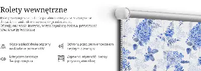 Notranje senčilo za okno Modre rože