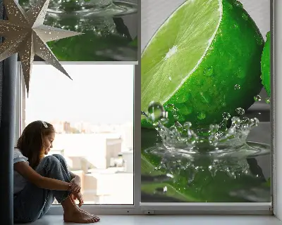 Senčilo za balkonska vrata Limete v vodi