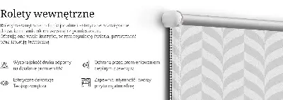 Notranje okensko senčilo Siva ribja kost