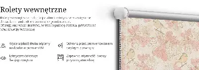 Notranje senčilo za okno Ptice med rožami