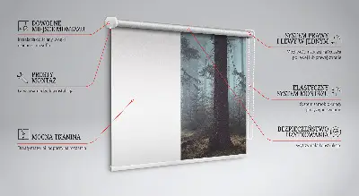 Tekstilno senčilo Gozd ponoči