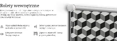 Notranje senčilo za okno 3D kocke