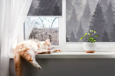 Notranje okensko senčilo Megleni gozd