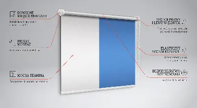 Notranje senčilo za okno Modra