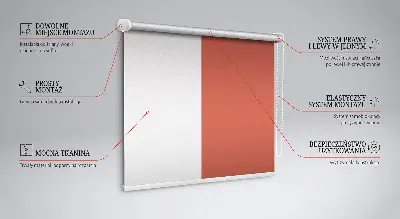 Senčilo za balkonska vrata Rdeča