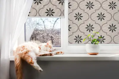 Notranje senčilo za okno Maroška ploščica v obliki cveta