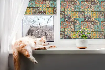 Notranje okensko senčilo Barvita mandala