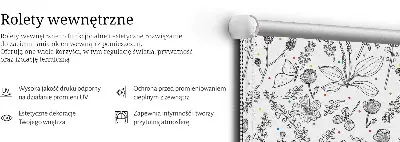 Tekstilno senčilo Narisane rastline