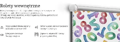 Senčilo za okno Barvite številke