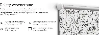 Notranje okensko senčilo Narisane mačke