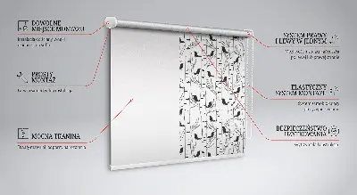 Tekstilno senčilo Narisane ptice in drevesa