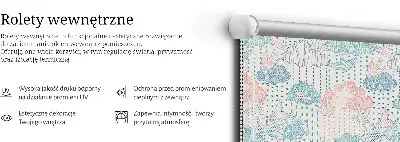 Notranje okensko senčilo Barviti oblaki z vzorci