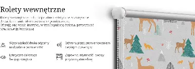 Notranje senčilo za okno Srnjad v gozdu