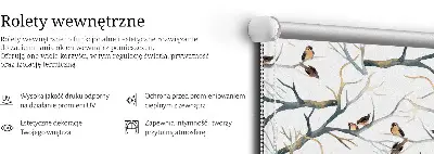 Notranje okensko senčilo Ptice na drevesu