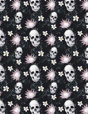 Senčilo za okno Lobanje med rožami
