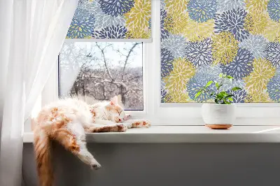Notranje senčilo za okno Poslikane rastline