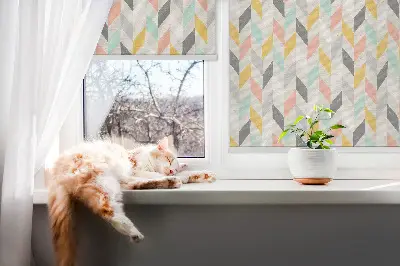 Notranje okensko senčilo Barvita ribja kost