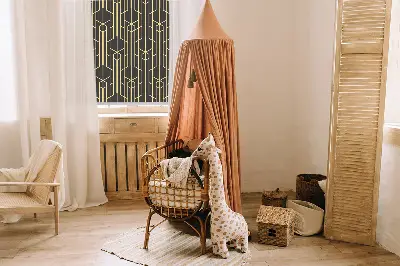 Notranje senčilo za okno Rumen vzorec