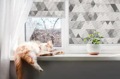 Notranje okensko senčilo Vzorec sivega trikotnika