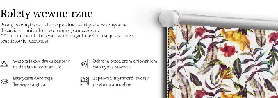 Senčilo za balkonska vrata Barvite rože