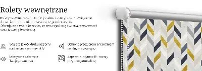 Notranje okensko senčilo Barvita ribja kost