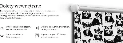 Notranje senčilo za okno Narisani psi