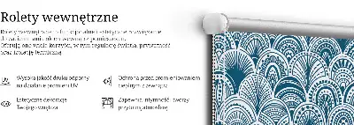 Notranje okensko senčilo Modri ​​vzorec