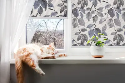 Notranje okensko senčilo Temni listi
