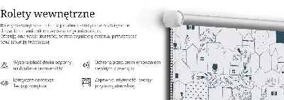 Notranje okensko senčilo Narisane hiše
