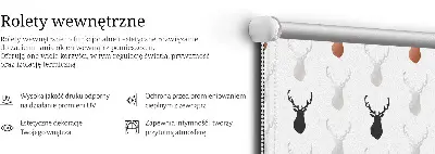 Notranje okensko senčilo Narisane jelenje glave