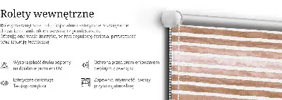 Notranje okensko senčilo Rjavo pobarvane črte