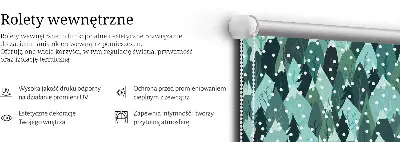 Tekstilno senčilo Gozd in padajoči sneg
