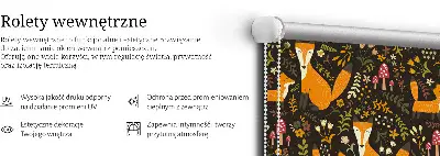 Senčilo za okno Lisice in rastline