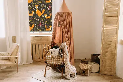 Senčilo za okno Lisice in rastline
