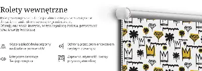 Senčilo za okno Narisane rože