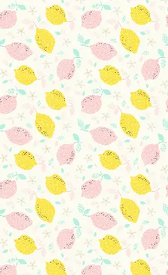 Senčilo za balkonska vrata Rožnate in rumene limone