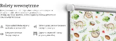 Notranje okensko senčilo Lenivci in rastline