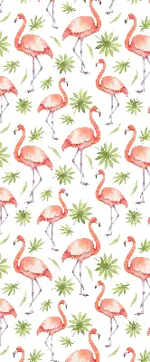 Tekstilno senčilo Flamingo in listi