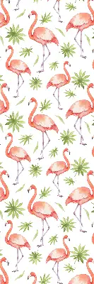 Tekstilno senčilo Flamingo in listi