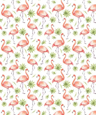 Tekstilno senčilo Flamingo in listi