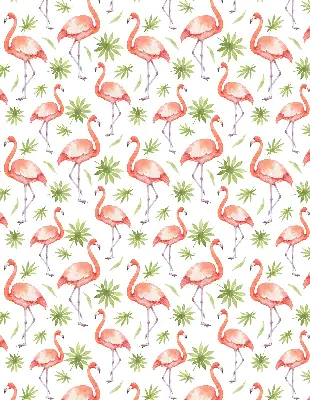Tekstilno senčilo Flamingo in listi